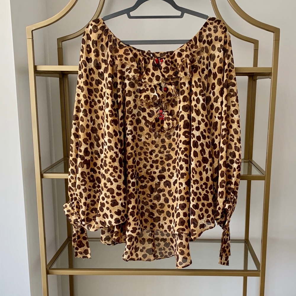 Leopard Print Blouse - image 1